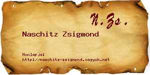 Naschitz Zsigmond névjegykártya